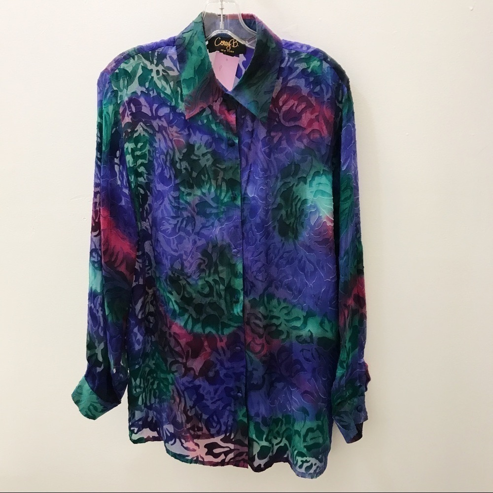 Corey B Burnt Out Velvet Top